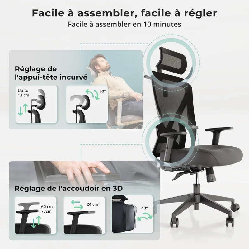 Backerz Ergonomischer Bürostuhl