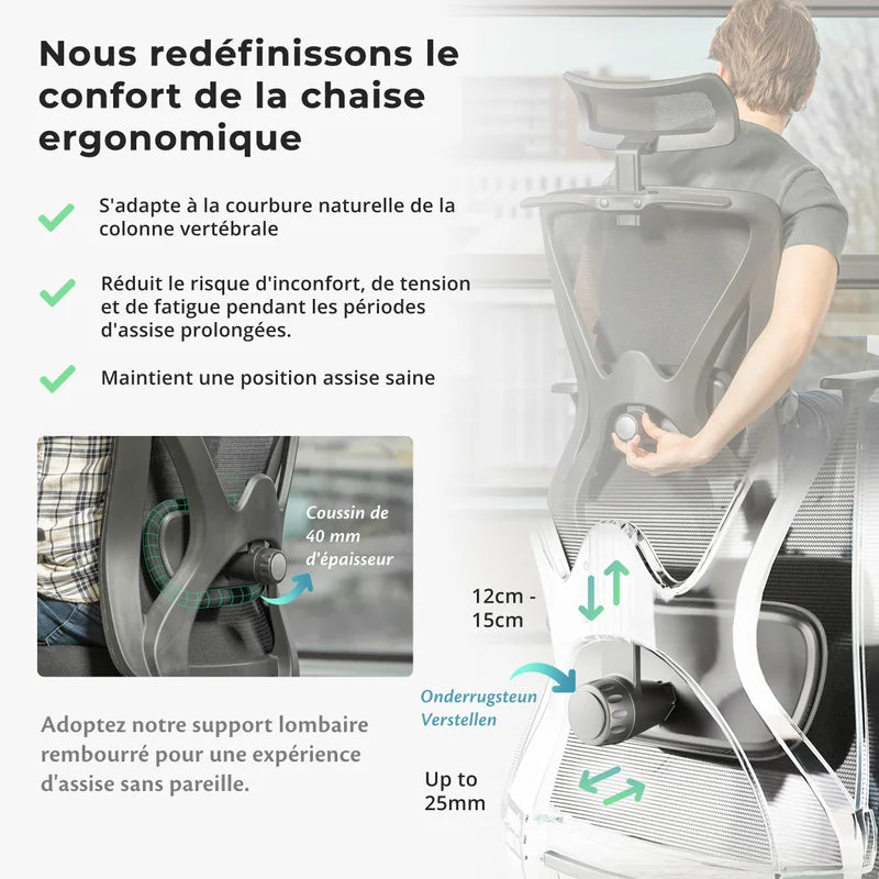 Backerz Ergonomischer Bürostuhl