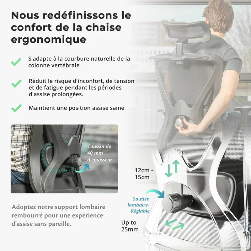 Backerz Ergonomischer Bürostuhl