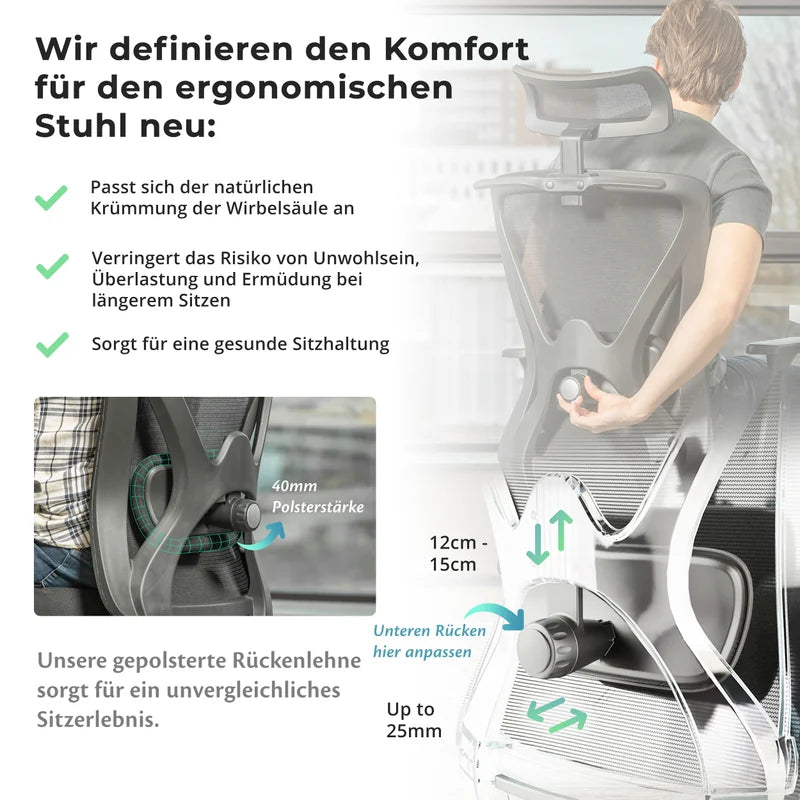 Backerz Ergonomischer Bürostuhl
