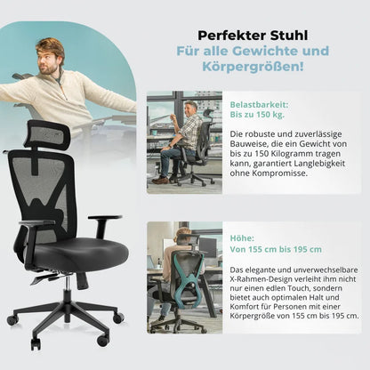 Backerz Ergonomischer Bürostuhl