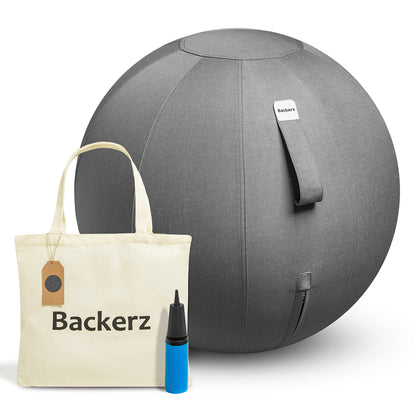 Een zitbal van linnen met een bijpassende tote bag, perfect voor comfort en stijl in je huis of onderweg.