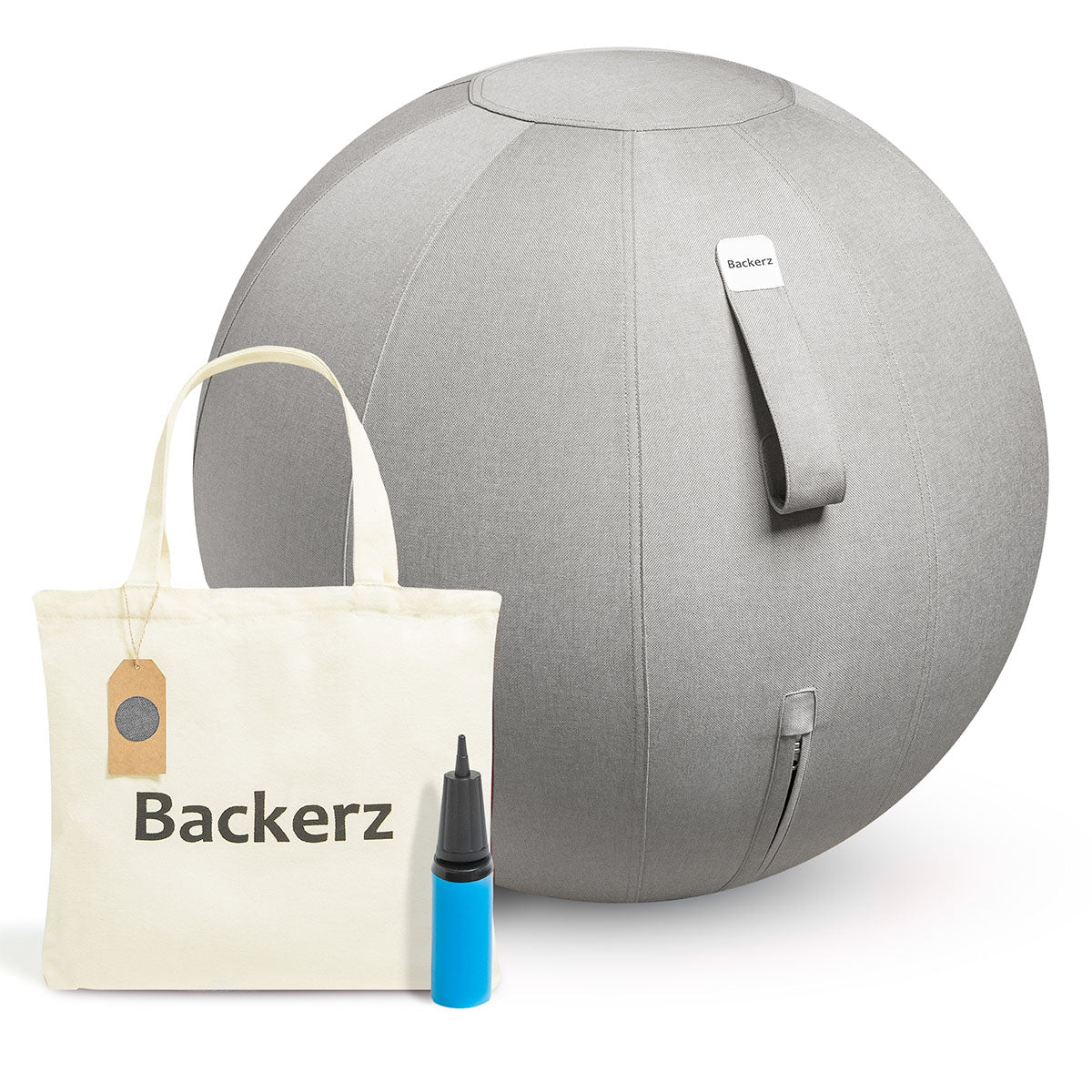 Een comfortabele linnen zitbal met een praktische tote bag, perfect voor een gezellige sfeer in huis of onderweg.