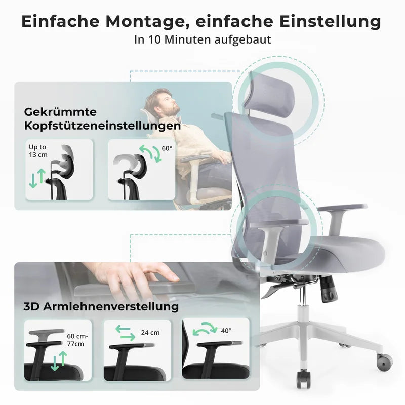 Backerz Ergonomischer Bürostuhl