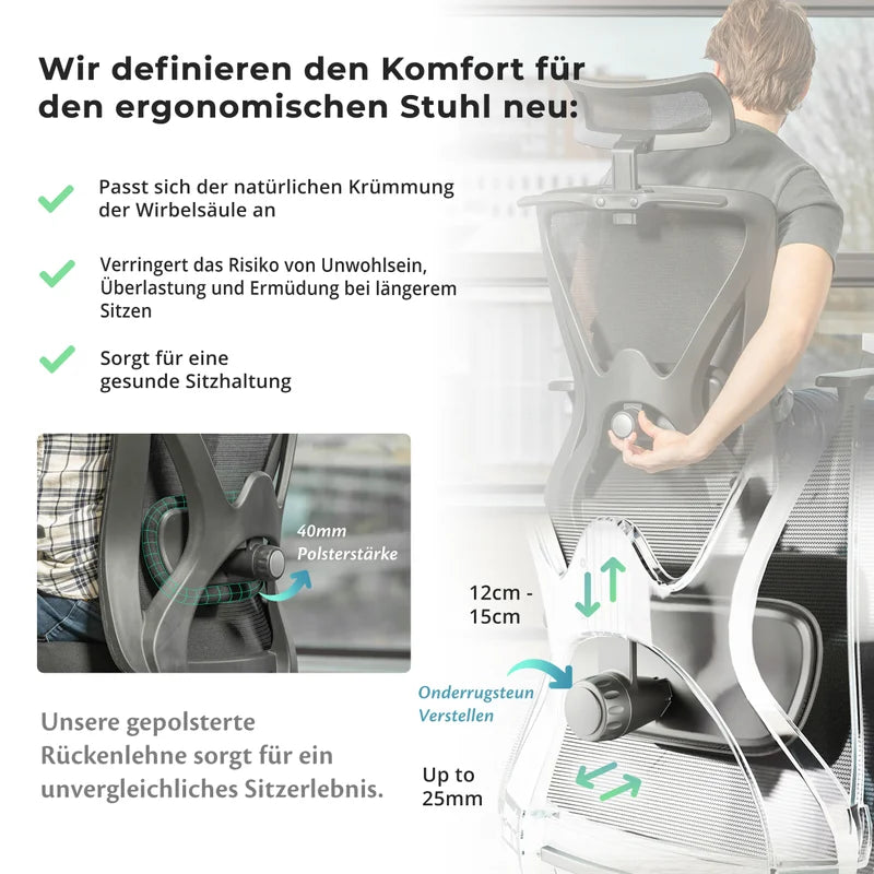 Backerz Ergonomischer Bürostuhl