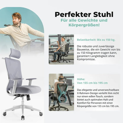 Backerz Ergonomischer Bürostuhl