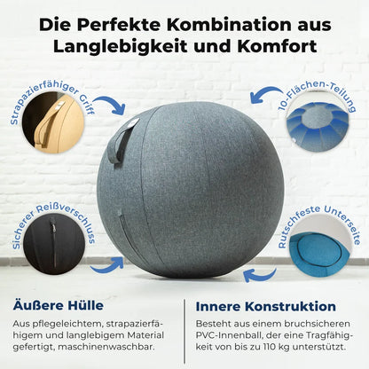 Ergonomischer Sitzball Büro