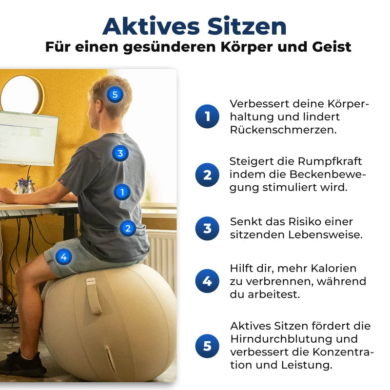 Ergonomischer Sitzball Büro