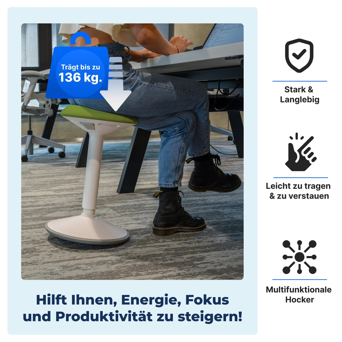 Ergonomischer Wackelhocker Büro