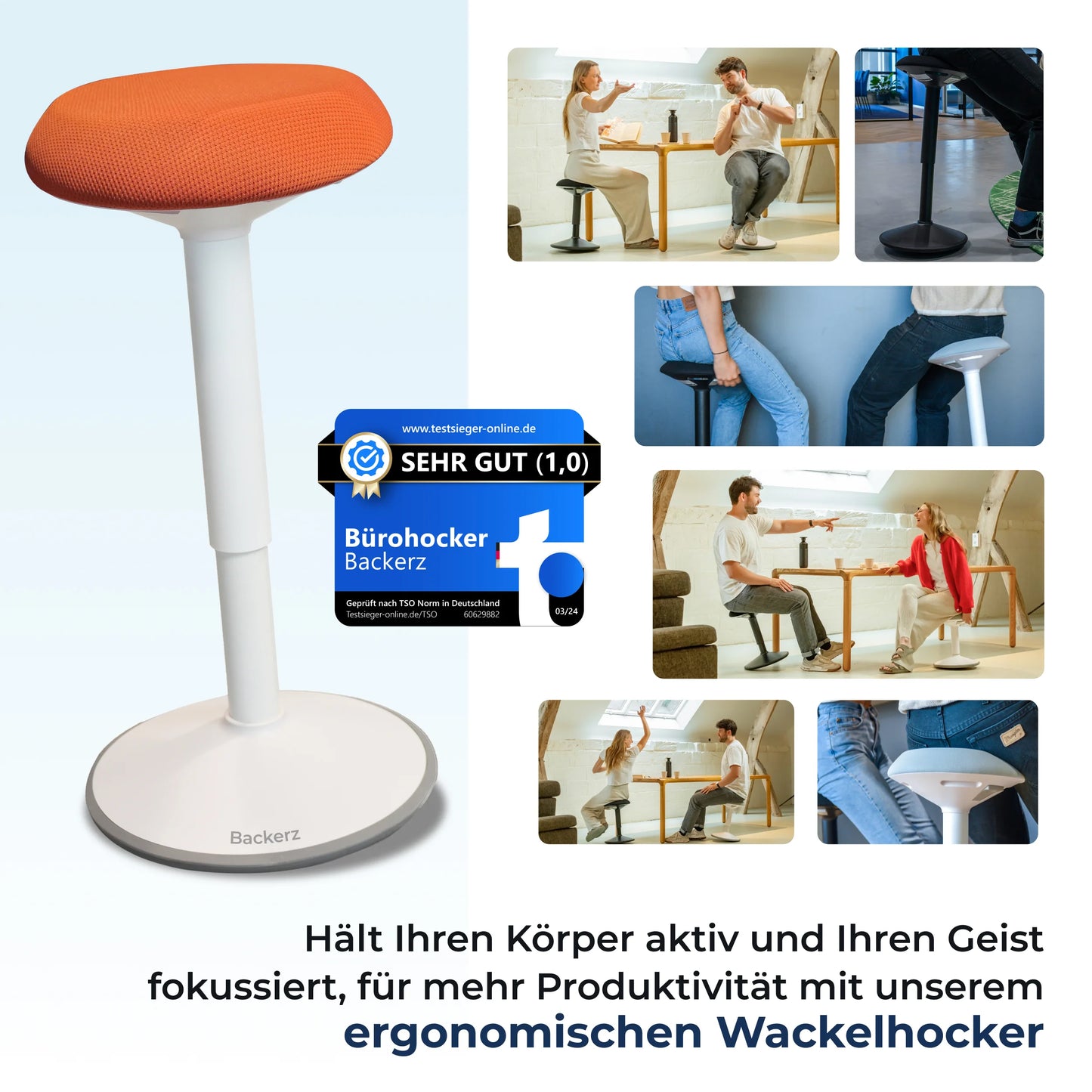 Ergonomischer Wackelhocker Büro