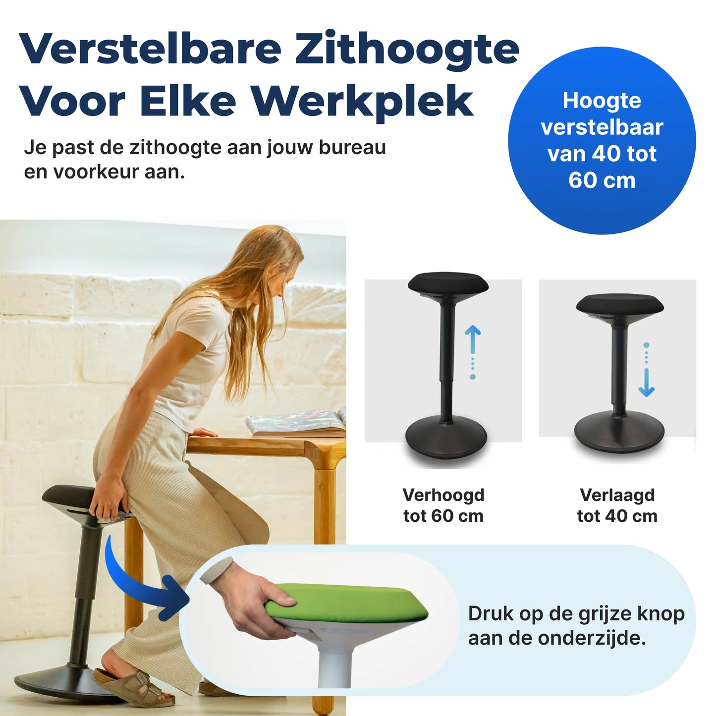Ergonomischer Wackelhocker Büro