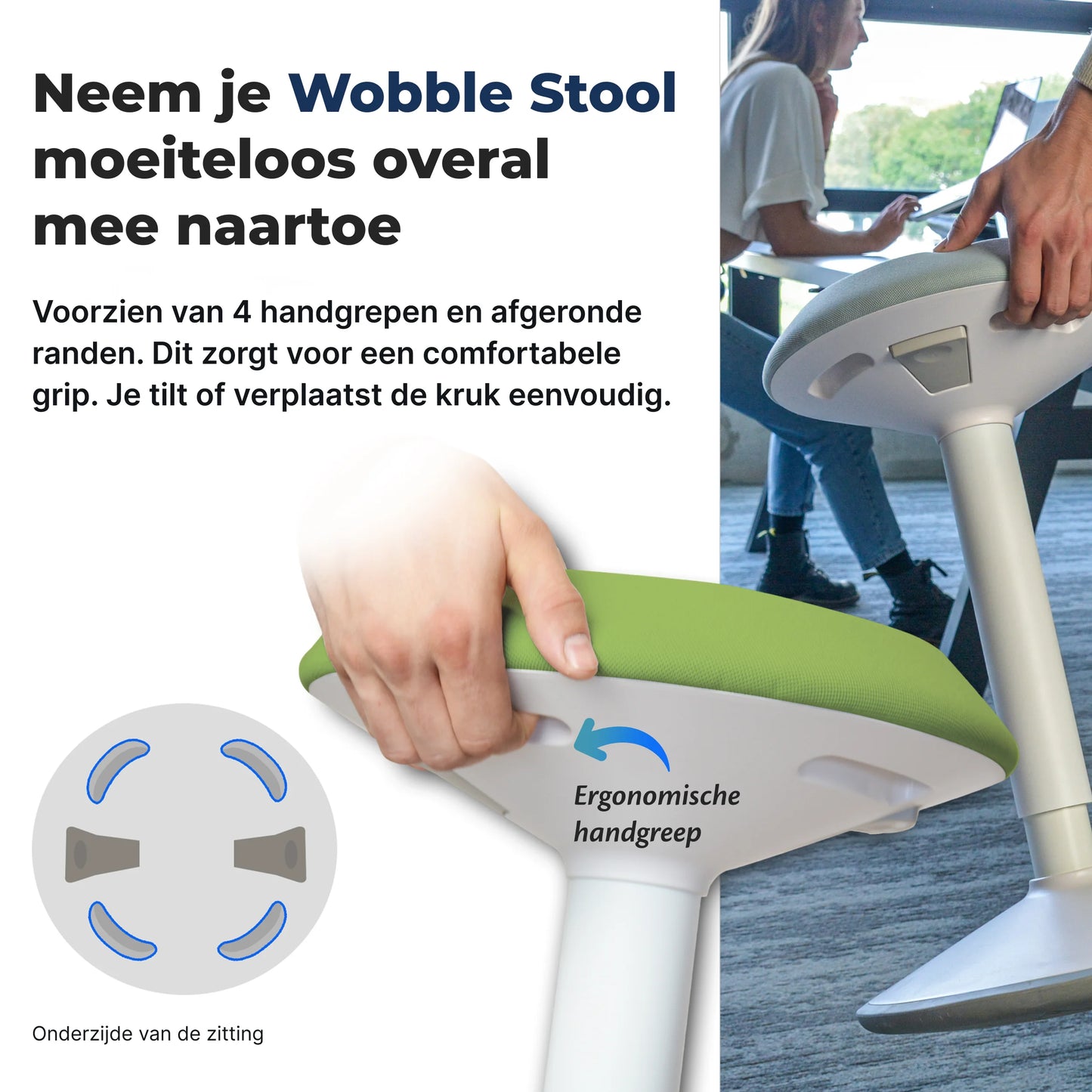 Ergonomischer Wackelhocker Büro