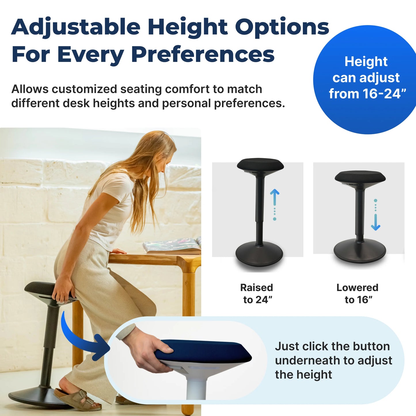 Ergonomischer Wackelhocker Büro