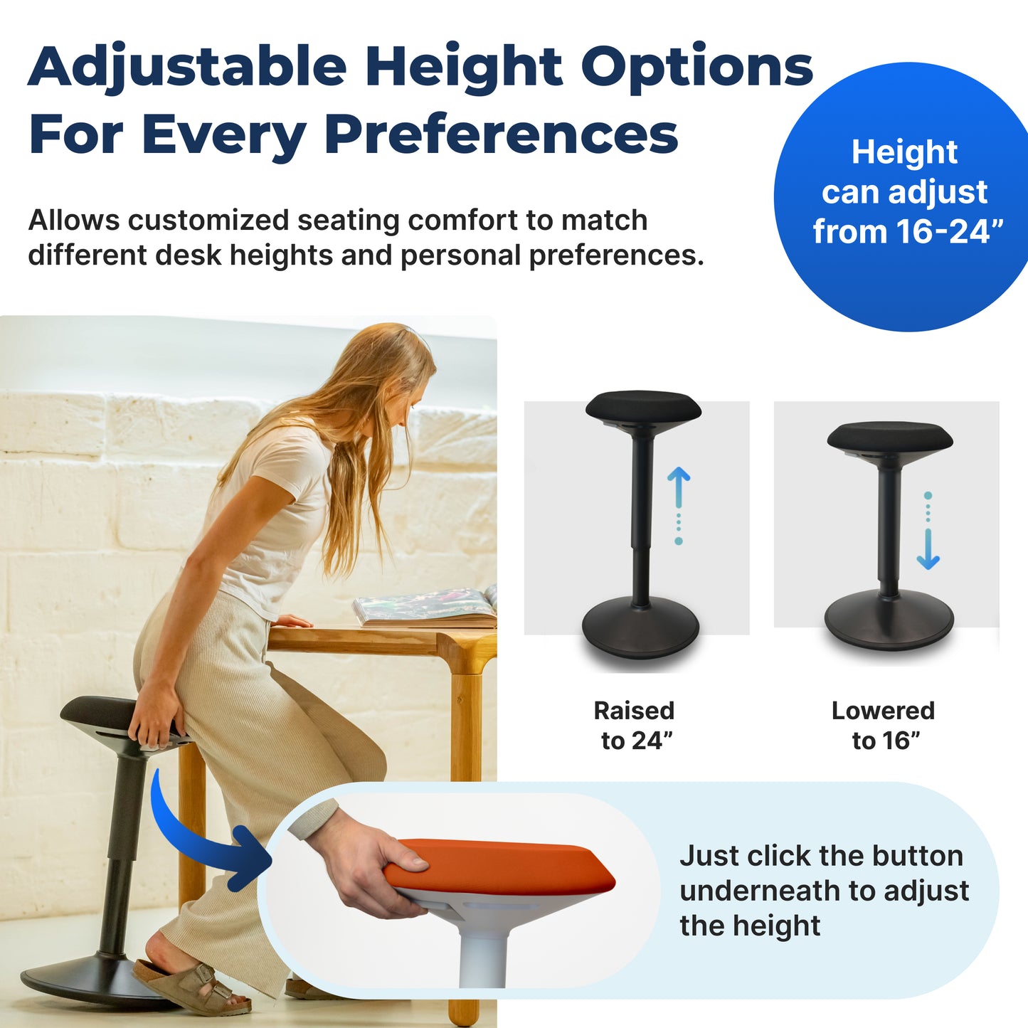 Ergonomischer Wackelhocker Büro