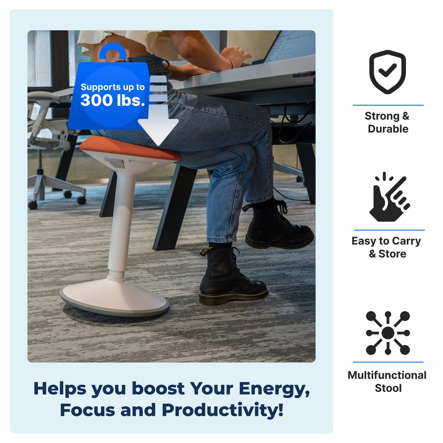 Ergonomischer Wackelhocker Büro