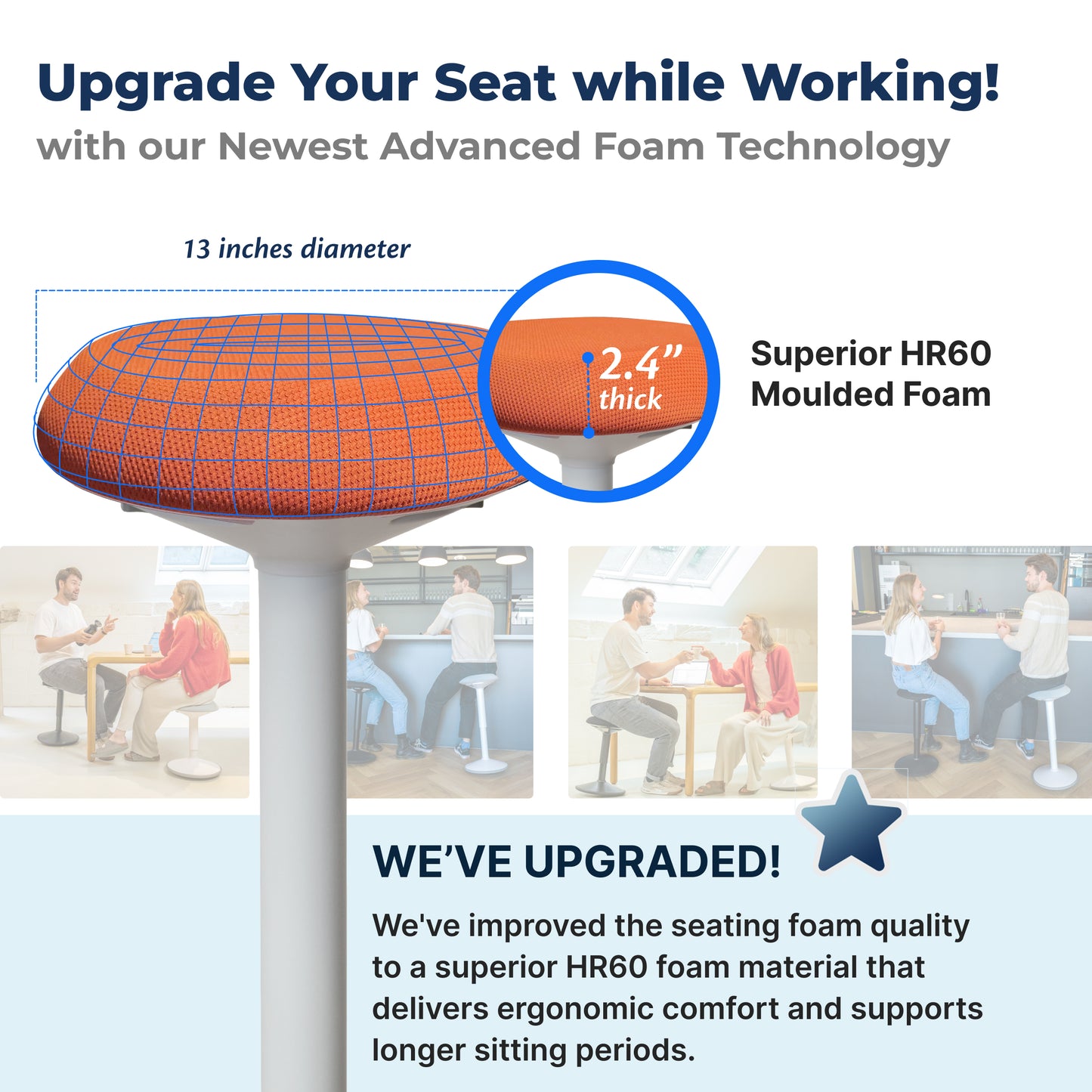 Ergonomischer Wackelhocker Büro