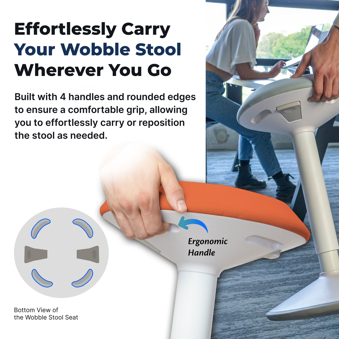 Ergonomischer Wackelhocker Büro