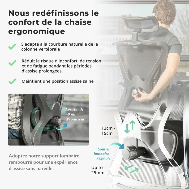 Backerz Ergonomischer Bürostuhl